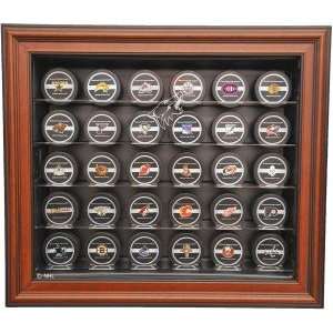 Phoenix Coyotes 30 Puck Cabinet Style Display Case, Brown  