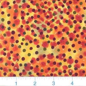  45 Wide Kenta Jungle Spots Orange Fabric By The Yard 