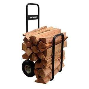 82427 Firewood Caddy With Black Cover w/2 Pneumatic Caster For Storage 