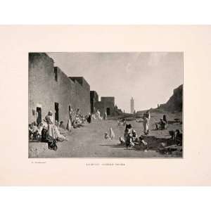  1903 Print Laghouat Algerian Sahara Landscape Desert Oasis 