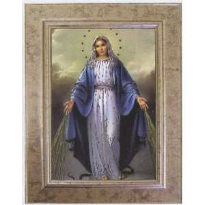 Lady Grace Mahogany Wood Framed Art Under Glass, 6 x 8 Frame, 4 x 6 