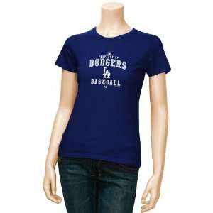   Shirts  Majestic L.A. Dodgers Ladies Royal Blue Property Of T Shirt