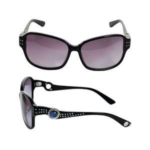 Black Wave Sunglasses with Swarovski KSG12 *Authentic New Sterling 