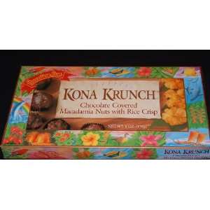 Hawaiian Sun Kona Krunch Chocolate Macadamia Nut Candies (6 Boxes 