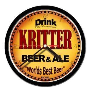  KRITTER beer and ale cerveza wall clock 