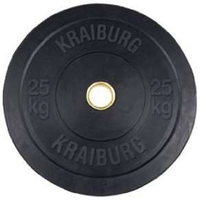  Kraiburg 25 Kilo Solid Rubber Bumper Plate Sports 
