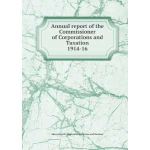 Annual report of the Commissioner of Corporations and 
