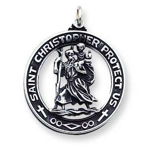  Sterling Silver St. Christopher Medal Jewelry