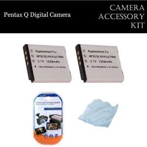 Pentax Q Digital Camera Kit, includes 2 D LI68 Replacement Batteries 