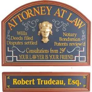  Personalized Attorney Nameboard Sign