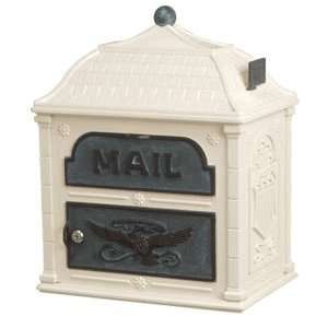  Gaines Mailboxes Almond with Verde Brass Classic Mailbox 