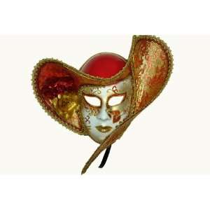  Red Venetian Style Lady wearable Mask Toys & Games