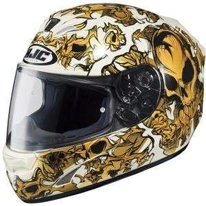  HJC FS 15 Terror Helmet   X Small/Ivory White/Gold 