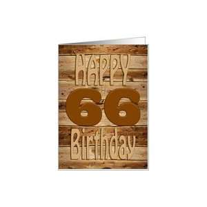    66th Birthday, Carved wood for a handyman Card Toys & Games