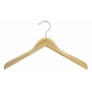 Bamboo Deluxe Contoured Coat Hanger 17 Length x 1 Thick  