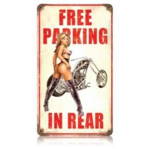  Free Parking Vintage Metal Sign Motorcycle