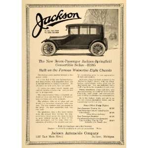  1917 Ad Jackson Automobile Co. Springfield Convertible 