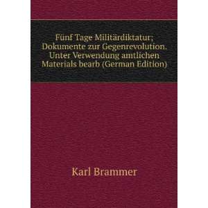   amtlichen Materials bearb (German Edition) Karl Brammer Books
