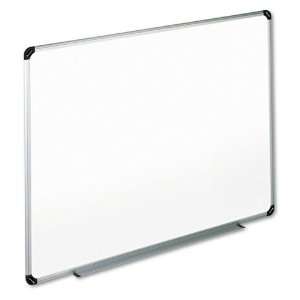 Universal® Dry Erase Board, Melamine, 36 x 24, White, Black/Gray 
