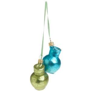  Ornaments To Remember Mexican Pot SET Hand Blown Glass Ornament 