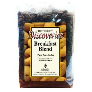 First Colony Whole Bean Coffee, Breakfast Blend, 24 Ounce  