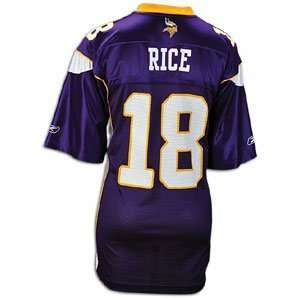 Sidney Rice Jersey Reebok Purple Replica #18 Minnesota Vikings Jersey 