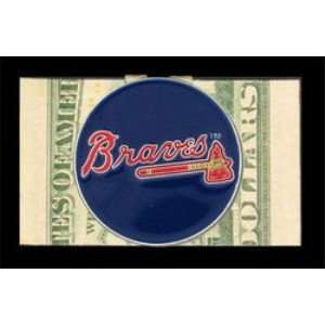  Lg. MLB Logo Cut Money Clip   Atlanta Braves