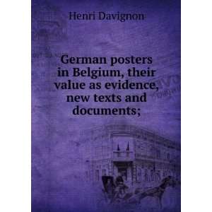  German posters in Belgium, their value as evidence, new 