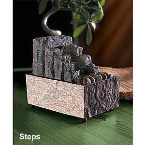  Cordless Tranquility Stepping Rock Table Fountain