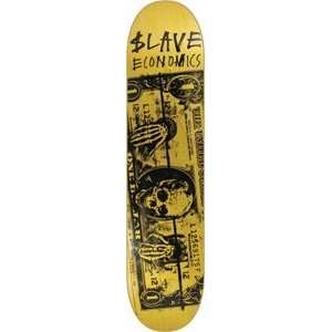 Slave Econoslave Yellow Skateboard Deck   7.87 x 31.5  