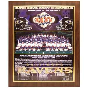  NFL Ravens 00/01 Super Bowl #35 Plaque