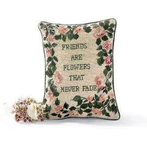 Friends are Flowers Word Pillow 