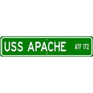  USS APACHE ATF 67 Street Sign   Navy Gift Ship Sailor 