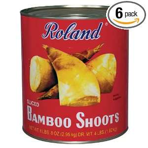 Roland Sliced Bamboo Shoots, 6.5 Pound Cans (Pack of 6)  