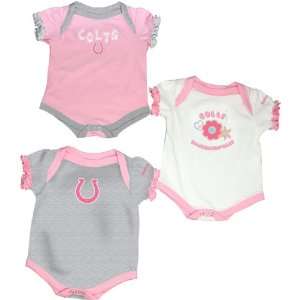  Reebok Indianapolis Colts Newborn 3 Pc Pink Creeper Set 