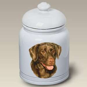  Labrador Retriever (Chocolate) Ceramic Treat Jar 10 High 