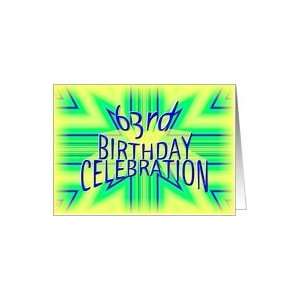    63rd Birthday Party Invitation Bright Star Card Toys & Games