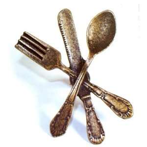   quot Fork Knife amp Spoon Knob Antique Matte Silver