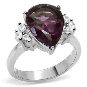   with Amethyst Pear Cut Cubic Zirconia, Size 5,6,7,8,9,10 (10) Jewelry