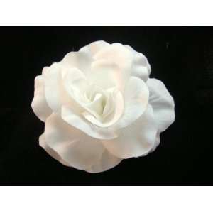  White Rose Hair Flower Clip 