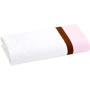  Bacati Solid Pink and Chocolate Toddler Sheet Set Baby