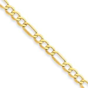    4.75mm, 10 Karat Yellow Gold, Figaro Chain   24 inch Jewelry