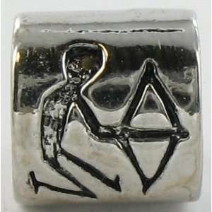 Quiges Beads Charms Silver Plated Sagittarius Charm Bead for Pandora 