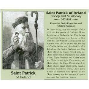  Saint/St. Patrick of Ireland Holy Prayer Card Wallet Size 