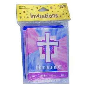  3 Packs of 25 Pink Cross Invitations