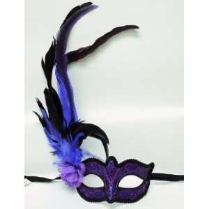  Masquerade Ball Venetian Purple Eye Costume Mask with 