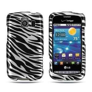 LG Vortex VS660 (Verizon) Black Silver Zebra Skin Premium Design Phone 