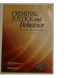  Criminal Justice and Behavior (An International Journal 