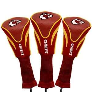  Kansas City Chiefs Red Yellow 3 Pack Contour Fit Golf Club 