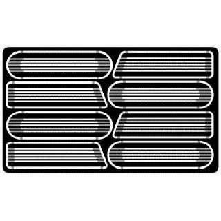  Street Rod Billet Style Hood Side Louvers (Photo Etched) 1 
